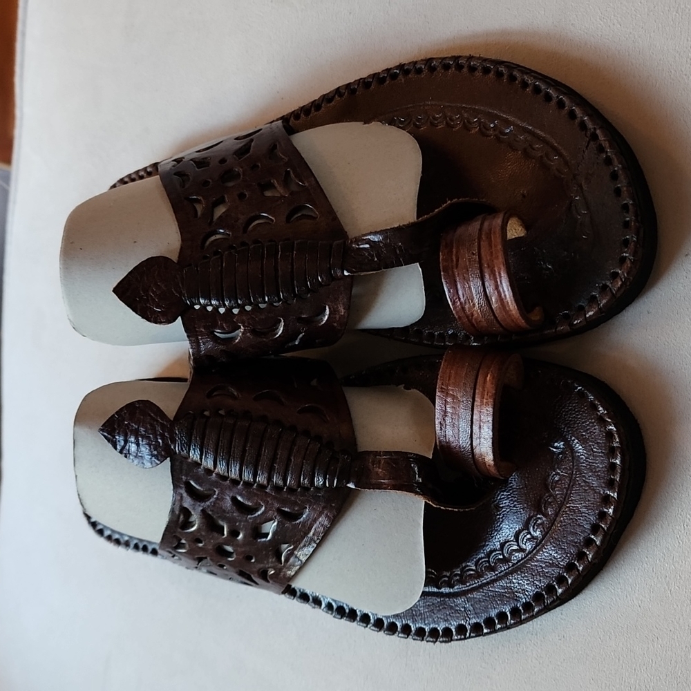 Mens Afghan hippie sandals Jesus creepers US 7